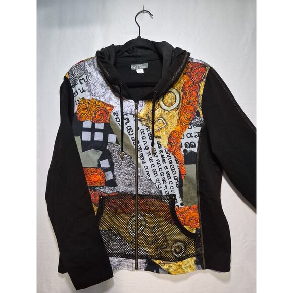 Dolcezza Art-Inspired Full-Zip Hoodie Jacket Women's XL - Picture 1 of 6